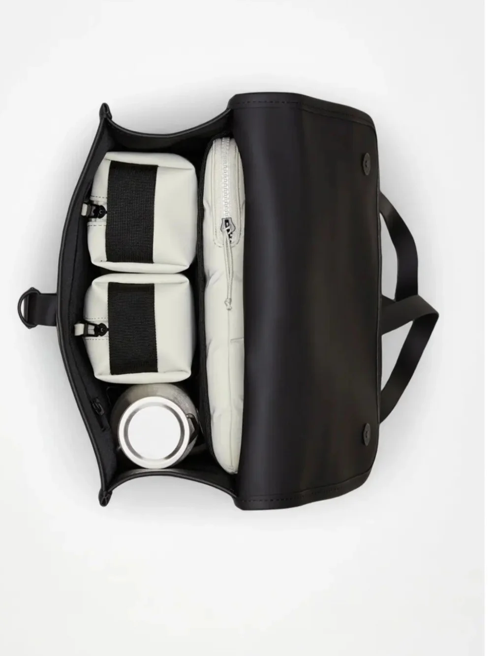 Rains Mint Green Rolltop Backpack with Black Strap